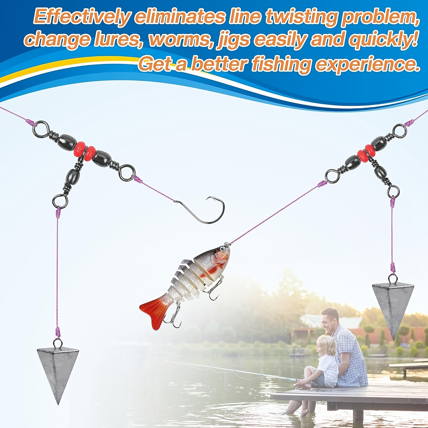 3 giratorios de tres vías, bar - Monofilament Line reseña y precio