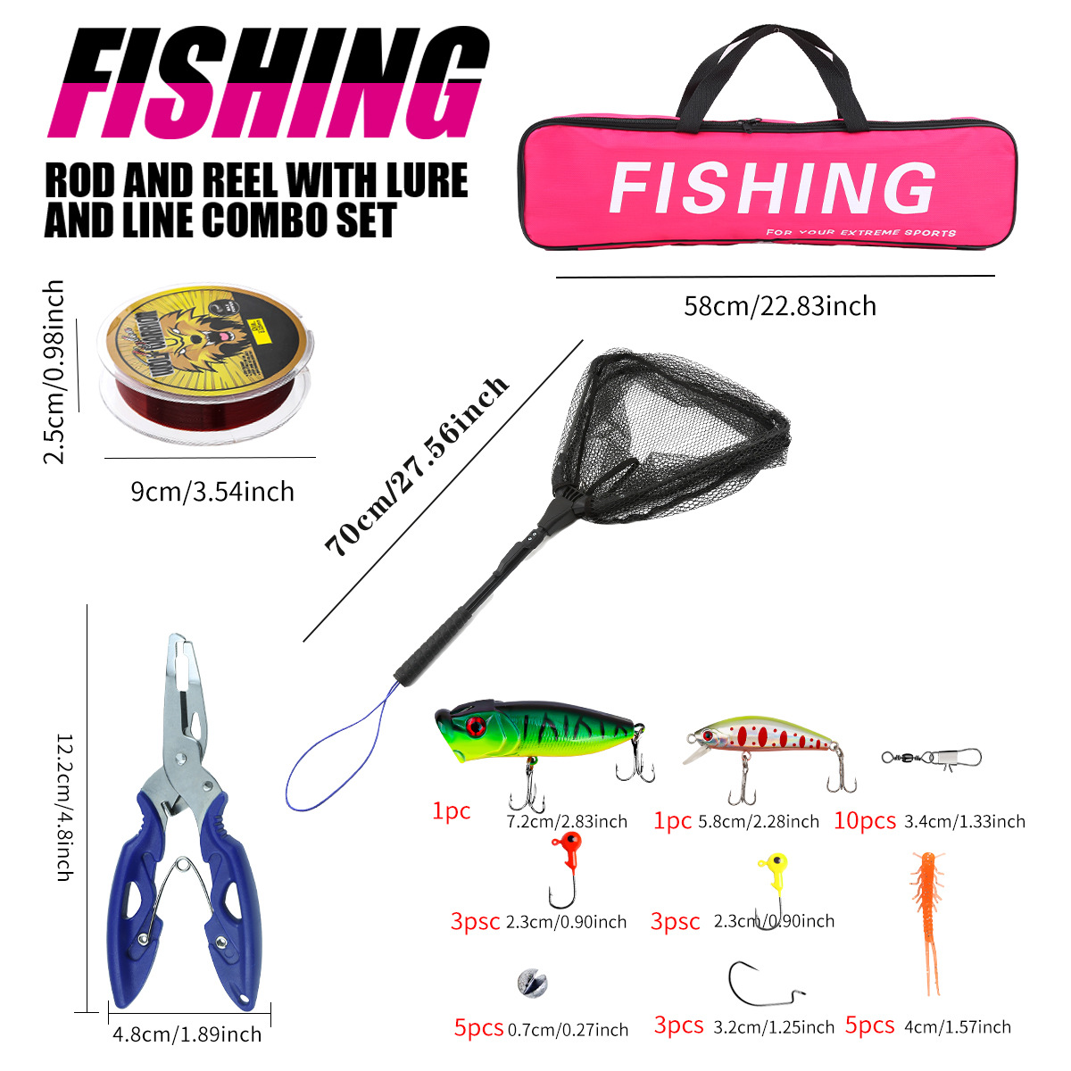Juego completo de cañas de pes - Fishing Line Spooler reseña y precio