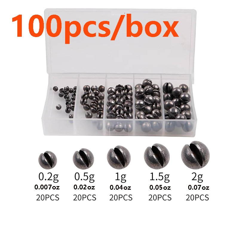 Caja de 100 piezas de plomos d - Fishing Line Box reseña y precio