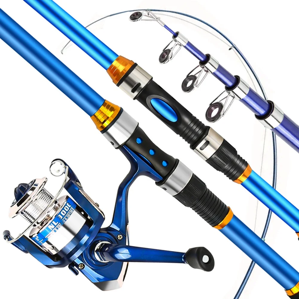 Juego de cañas de pescar teles - Fishing Line Spooler reseña y precio